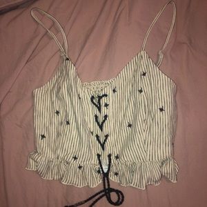 American Eagle Tassle Crop Top